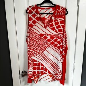 SUSAN GRAVER Size 26W Tank Top Blouse Orange Sleeveless Excellent Condition